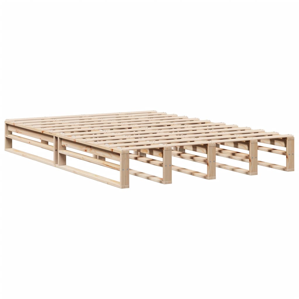 Bedframe zonder matras massief grenenhout 150x200 cm – afbeelding 3