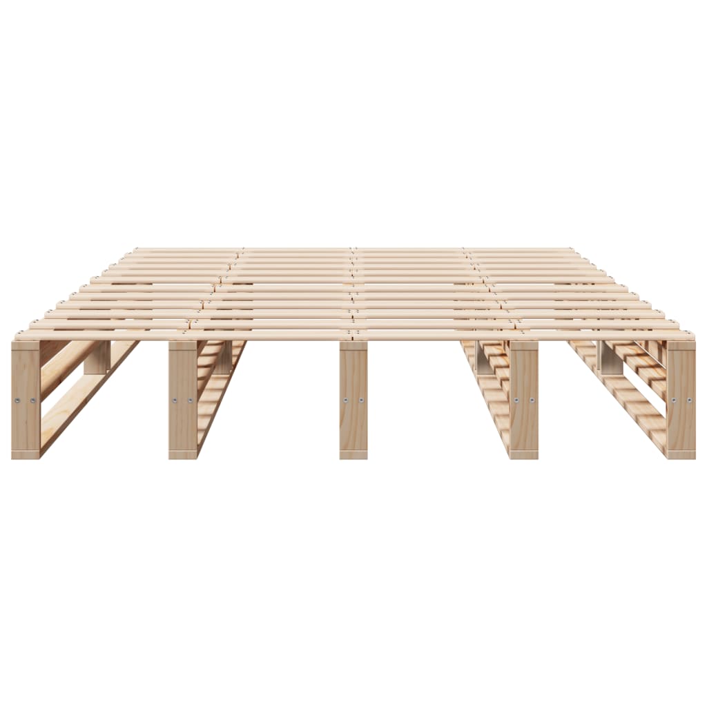 Bedframe zonder matras massief grenenhout 150x200 cm – afbeelding 4