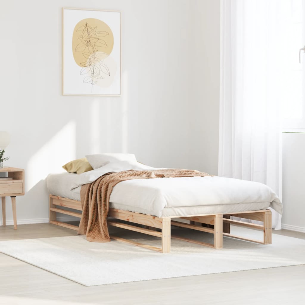 Bedframe zonder matras massief grenenhout 90x190 cm – afbeelding 1