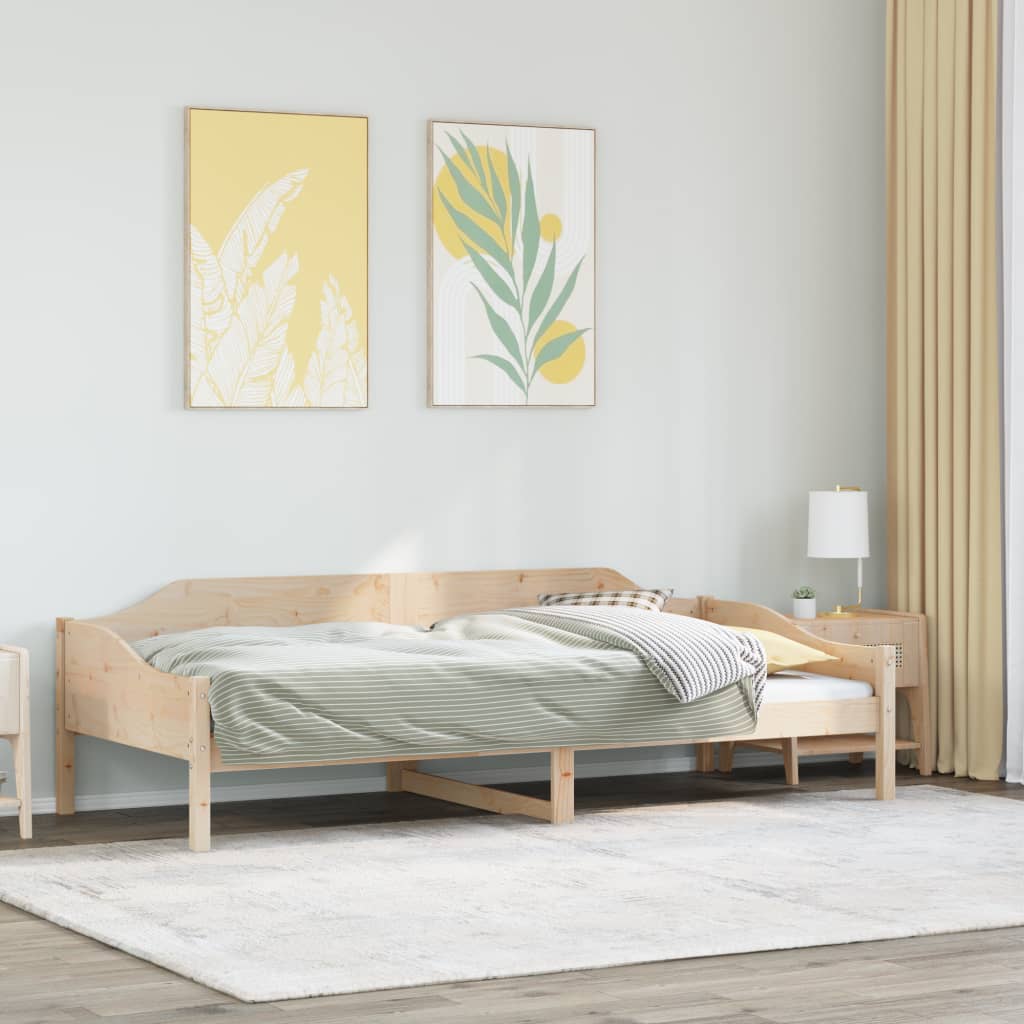 Bedframe zonder matras massief grenenhout 90x190 cm