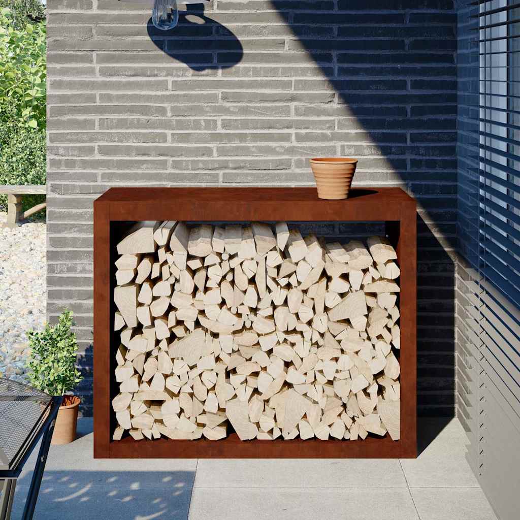 Brandhoutrek 100x40x80 cm weervast staal