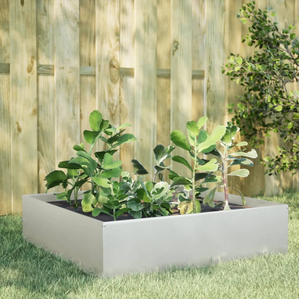 Plantenbak verhoogd 100x100x41 cm roestvrijstaal