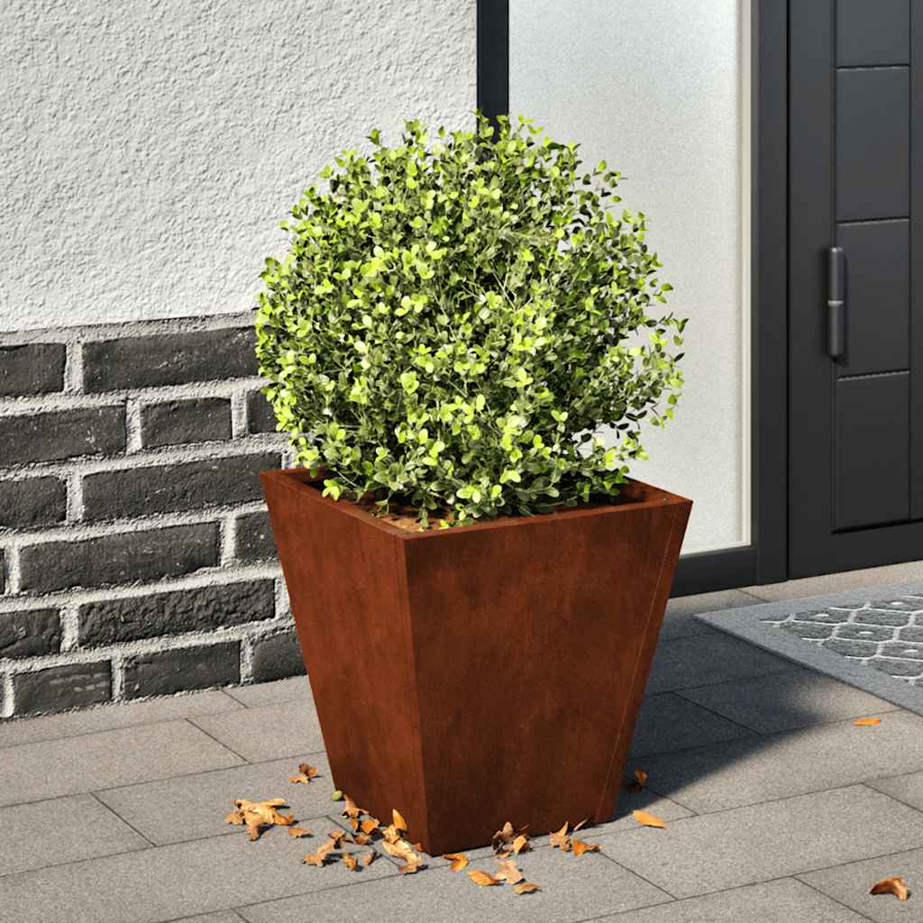 Plantenbak 30x30x30 cm weervast staal