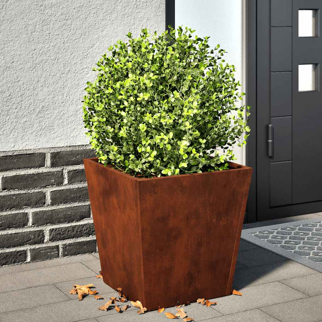 Plantenbak 40x40x40 cm weervast staal – afbeelding 1