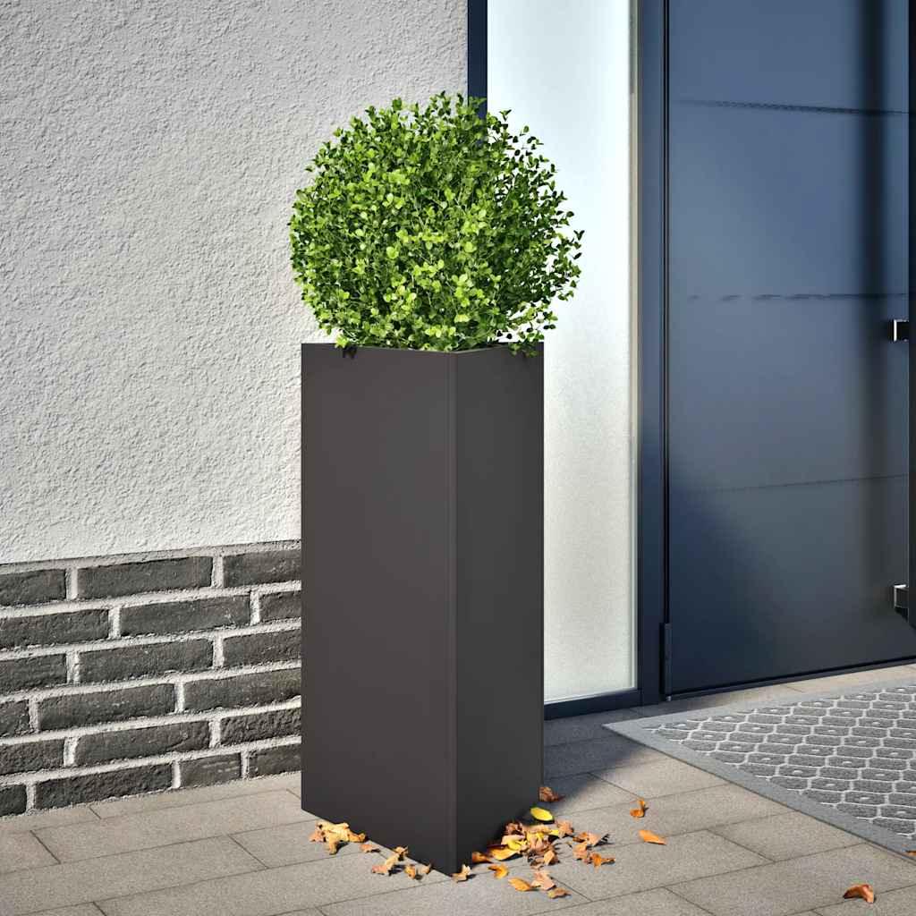 Plantenbak driehoek 40x34,5x75 cm staal zwart
