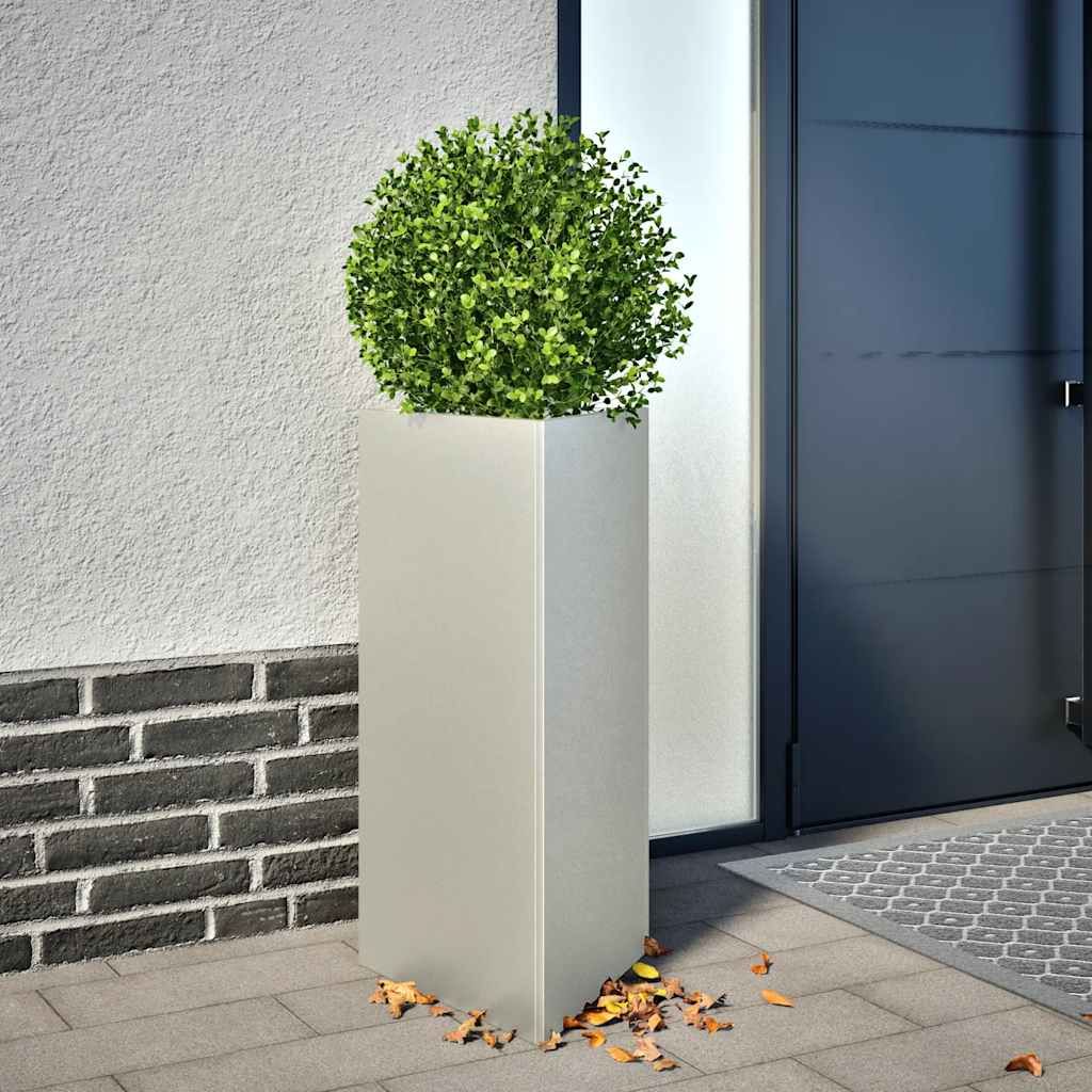 Plantenbak driehoek 40x34,5x75 cm roestvrij staal