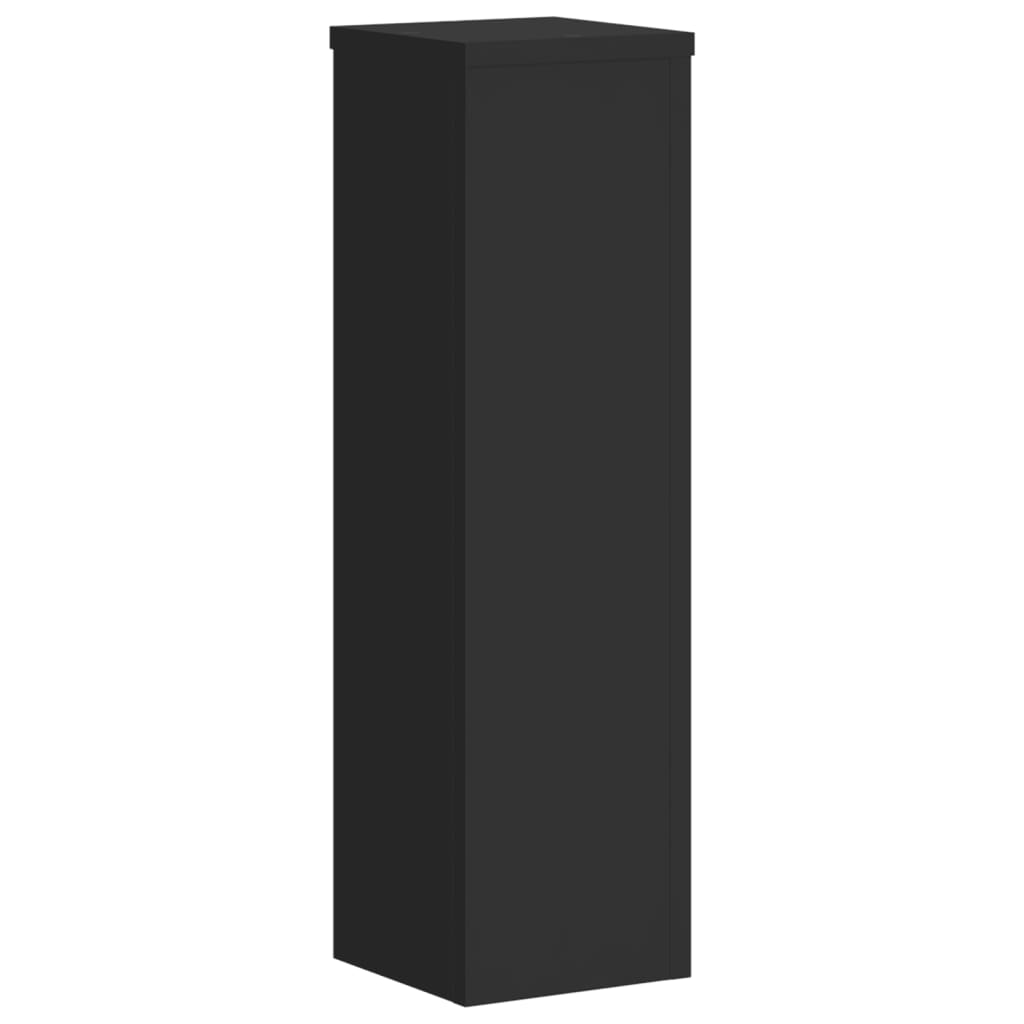 Plantenstandaards 2 st 17x17x60 cm bewerkt hout zwart – afbeelding 3