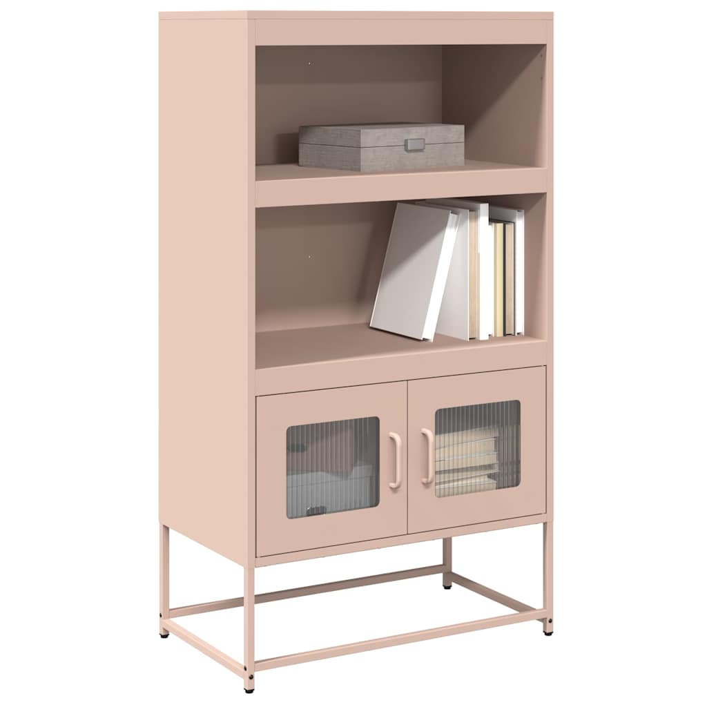 Hoge kast 68x39x123 cm staal roze – afbeelding 1