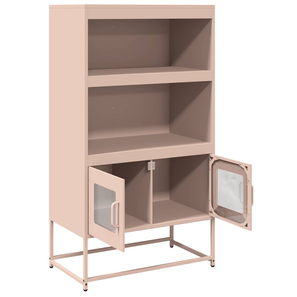 Hoge kast 68x39x123 cm staal roze – afbeelding 6
