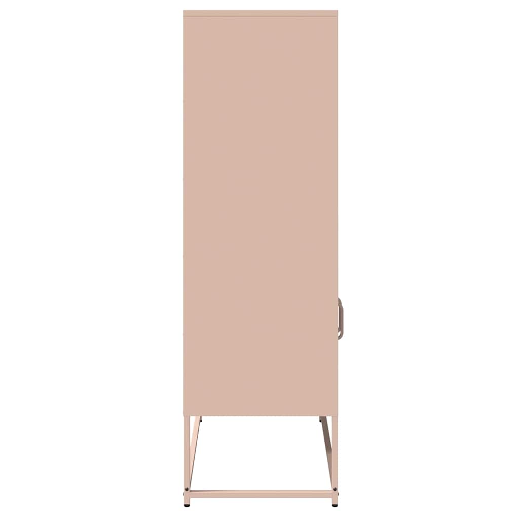 Hoge kast 68x39x123 cm staal roze – afbeelding 7