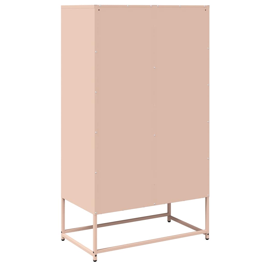 Hoge kast 68x39x123 cm staal roze – afbeelding 8