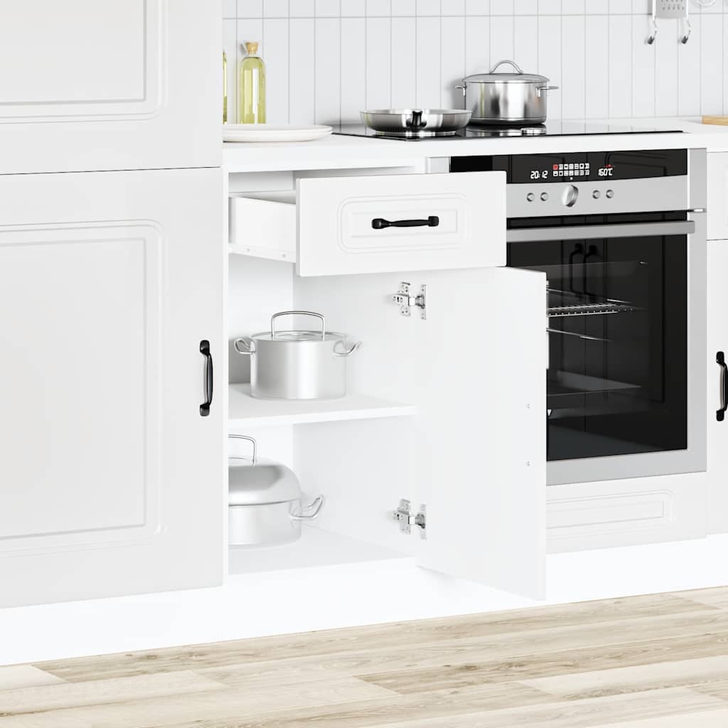Onderkast Kalmar bewerkt hout wit