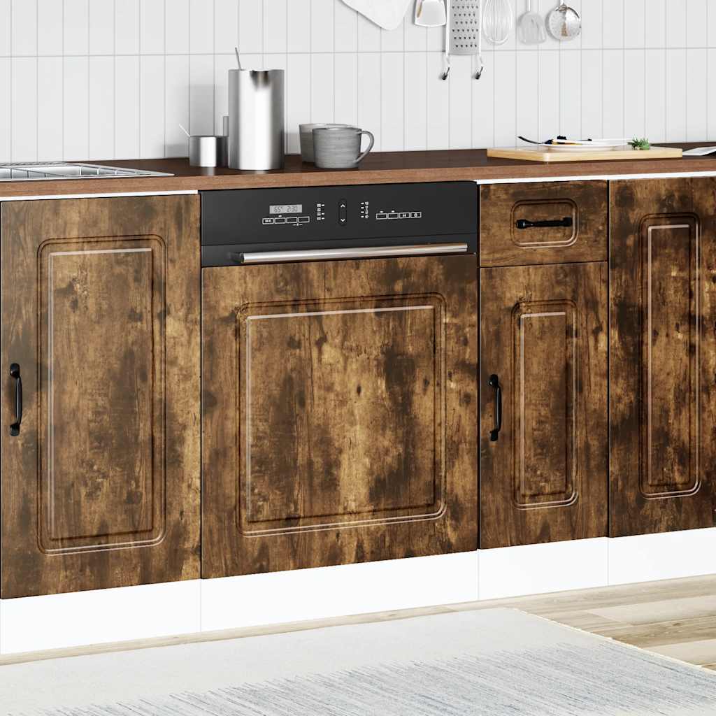 Vaatwaspaneel Kalmar 60x1,5x57 cm bewerkt hout gerookt eiken