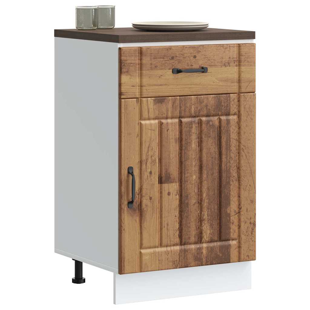 Onderkast Lucca bewerkt hout oud houtkleurig