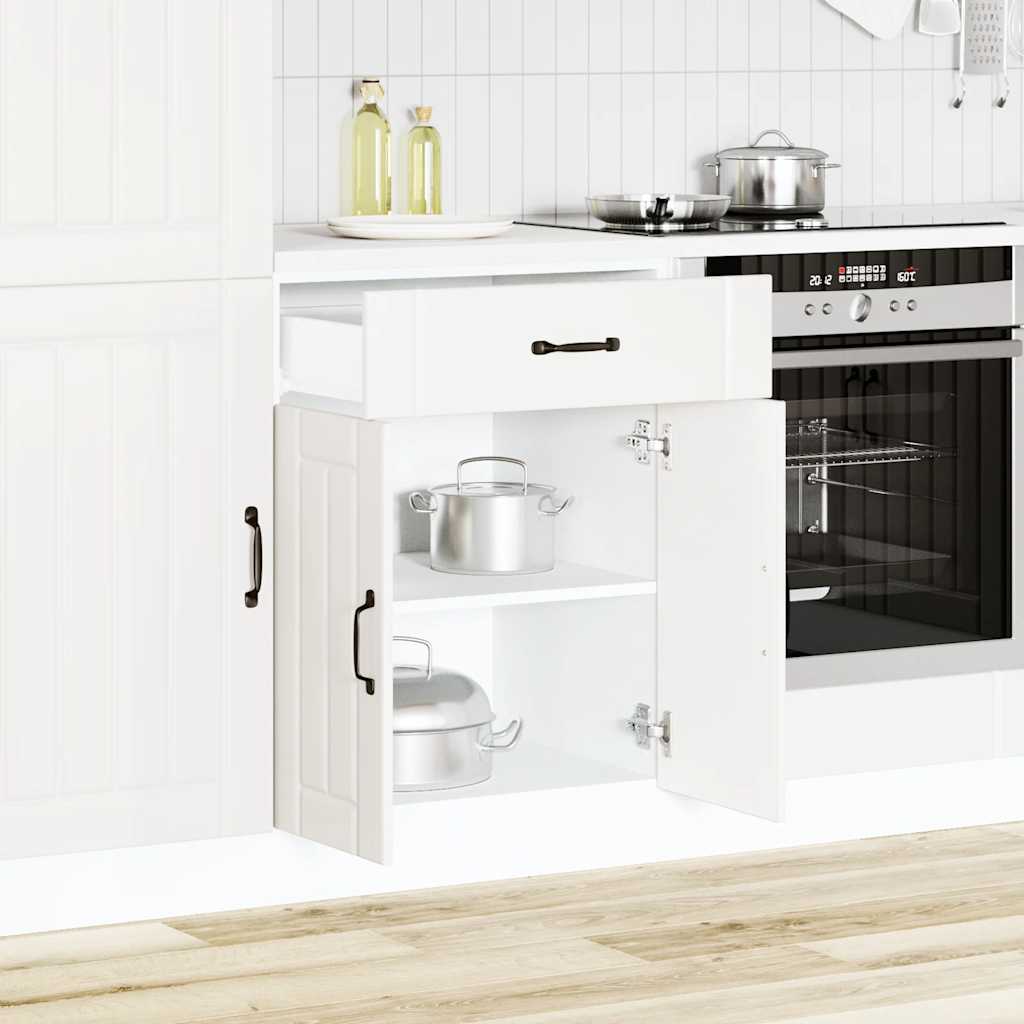 Onderkast Lucca bewerkt hout wit