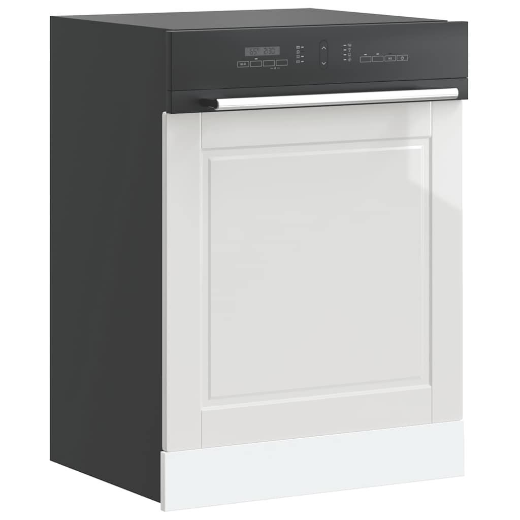 Vaatwaspaneel Porto 60x1,5x57 cm bewerkt hout hoogglans wit