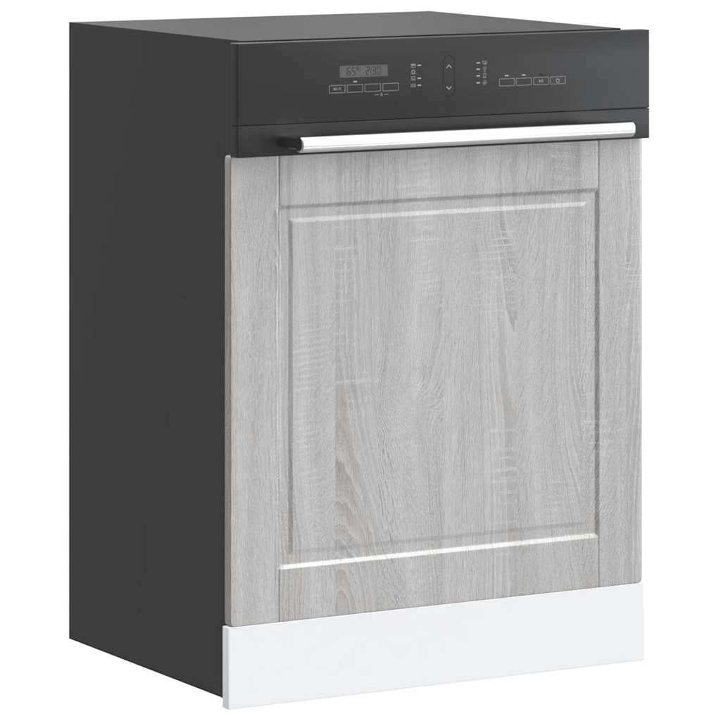 Vaatwaspaneel Porto 60x1,5x57cm bewerkt hout grijs sonoma eiken