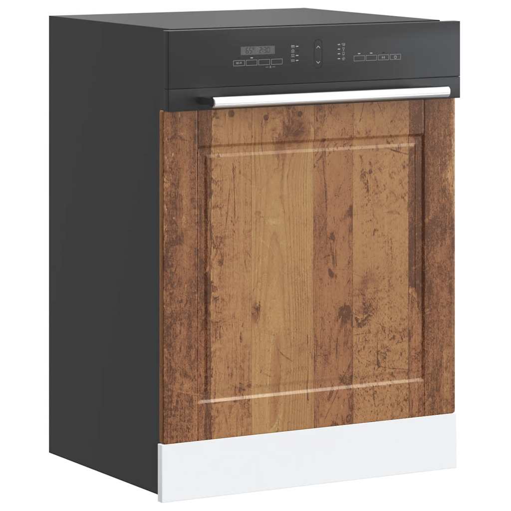 Vaatwaspaneel Porto 60x1,5x57 cm bewerkt hout oud houtkleurig