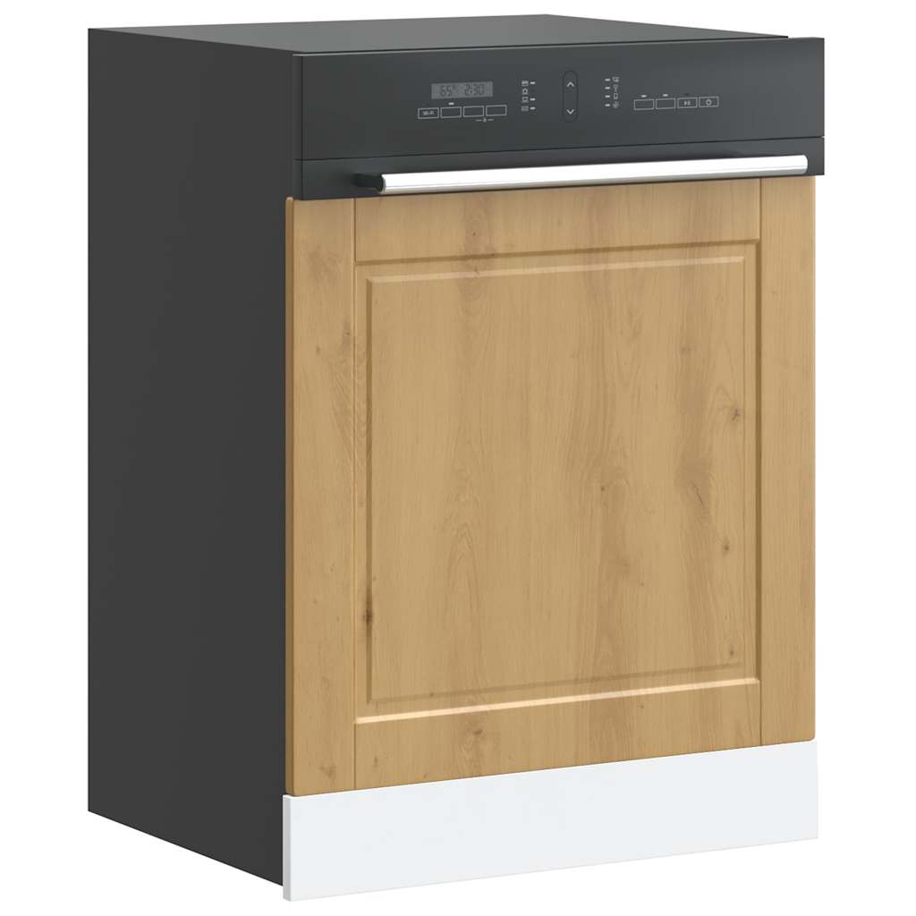 Vaatwaspaneel Porto 60x1,5x57 cm bewerkt hout artisanaal eiken