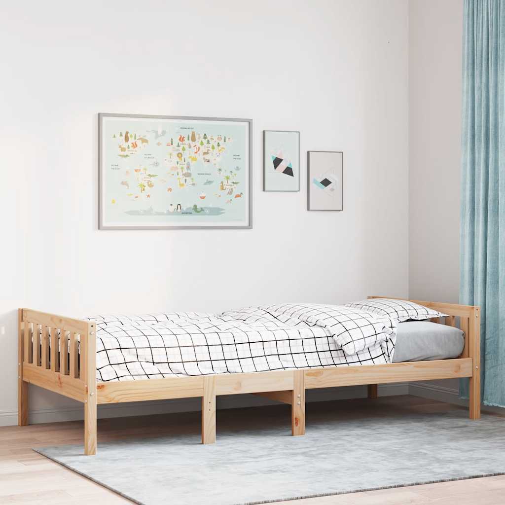 Kinderbed zonder matras massief grenenhout 90x190 cm – afbeelding 1