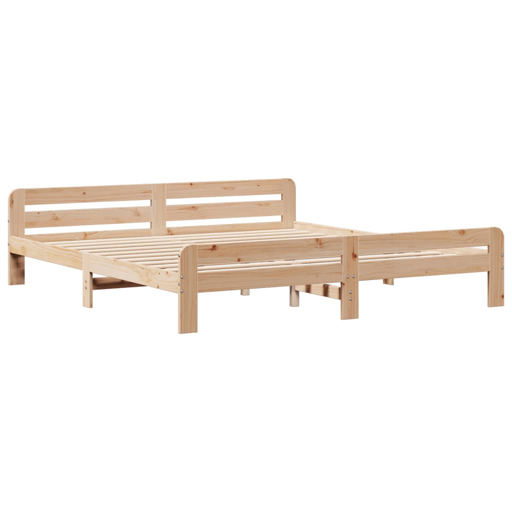 Bedframe zonder matras massief grenenhout 200x200 cm – afbeelding 3