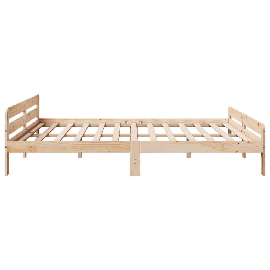 Bedframe zonder matras massief grenenhout 200x200 cm – afbeelding 5
