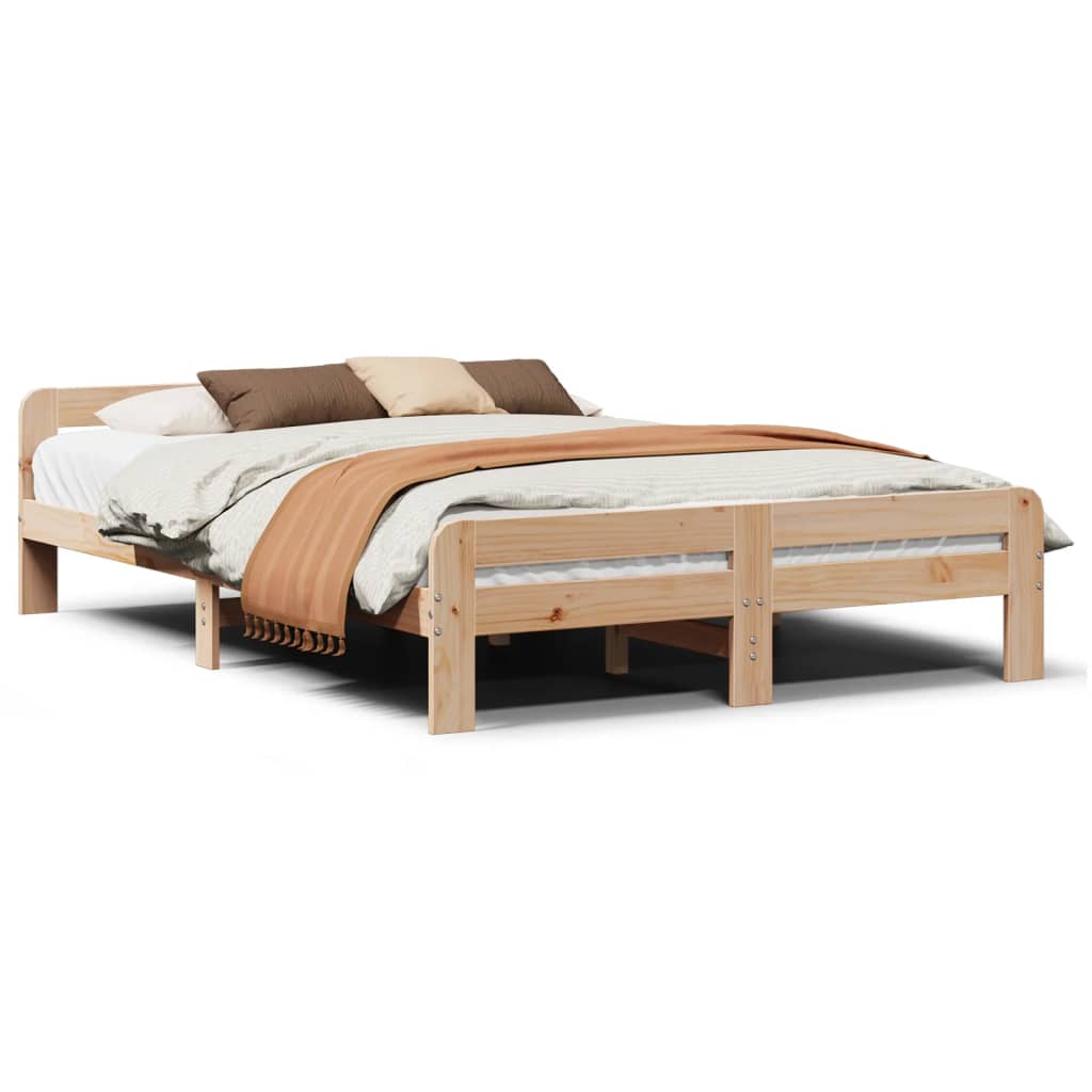 Bedframe zonder matras massief grenenhout 150x200 cm – afbeelding 2