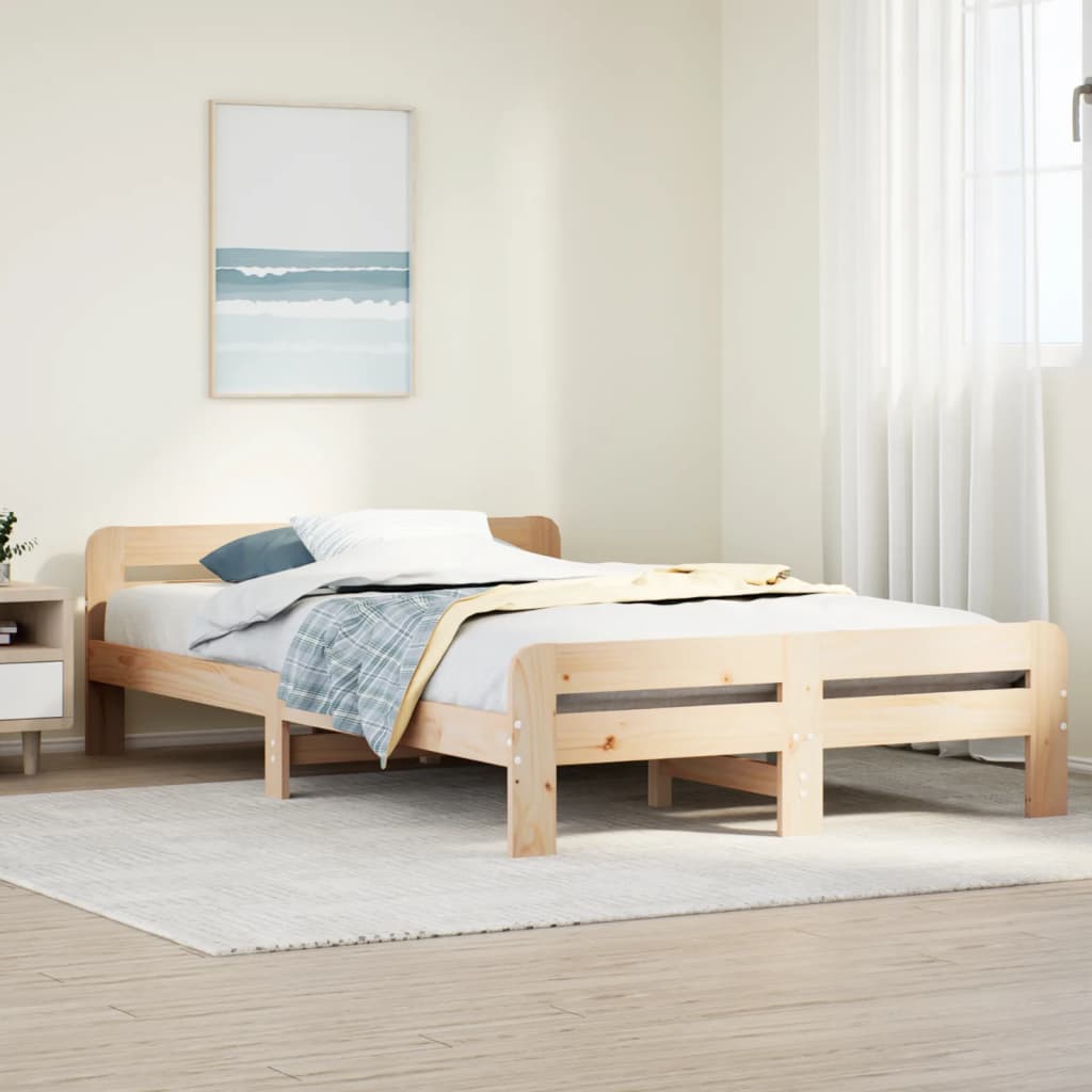 Bedframe zonder matras massief grenenhout 120x190 cm – afbeelding 1