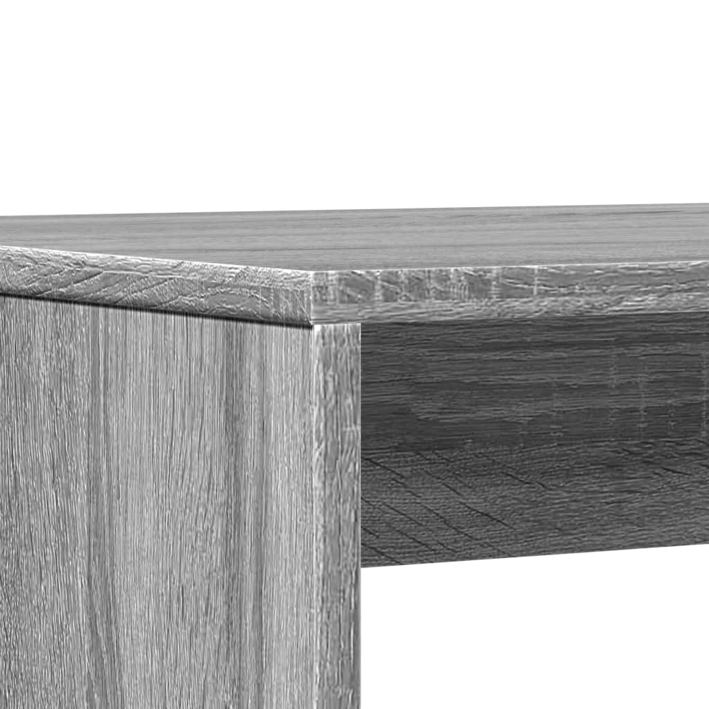 3-delige Eettafel en bankenset bewerkt hout grijs sonoma eiken – afbeelding 8