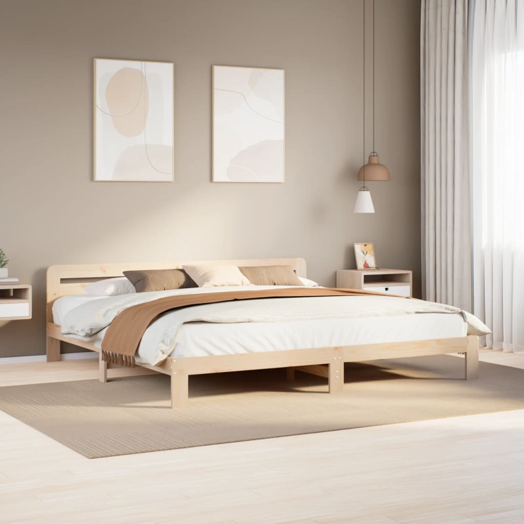 Bedframe zonder matras massief grenenhout 180x200 cm – afbeelding 1