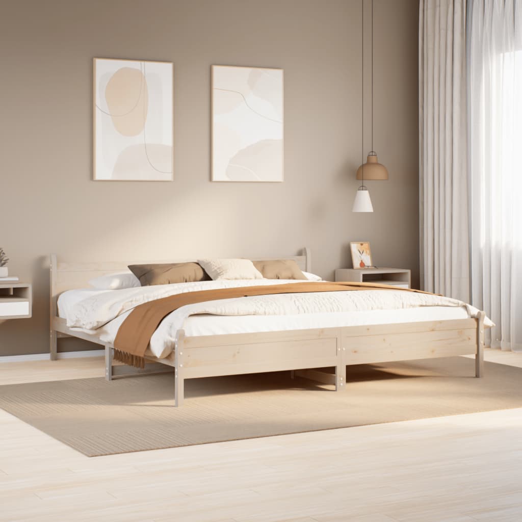 Bedframe zonder matras massief grenenhout 180x200 cm – afbeelding 1