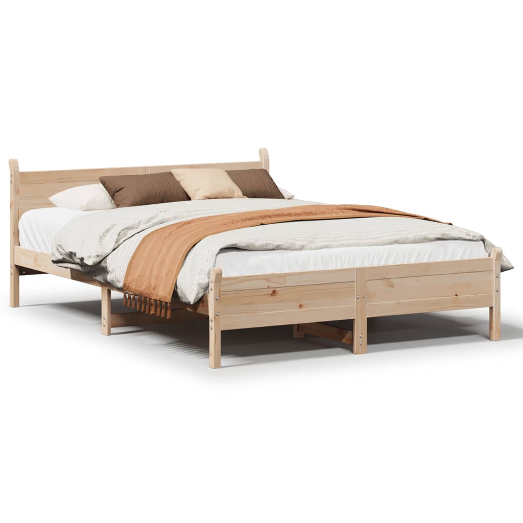 Bedframe zonder matras massief grenenhout 150x200 cm – afbeelding 2