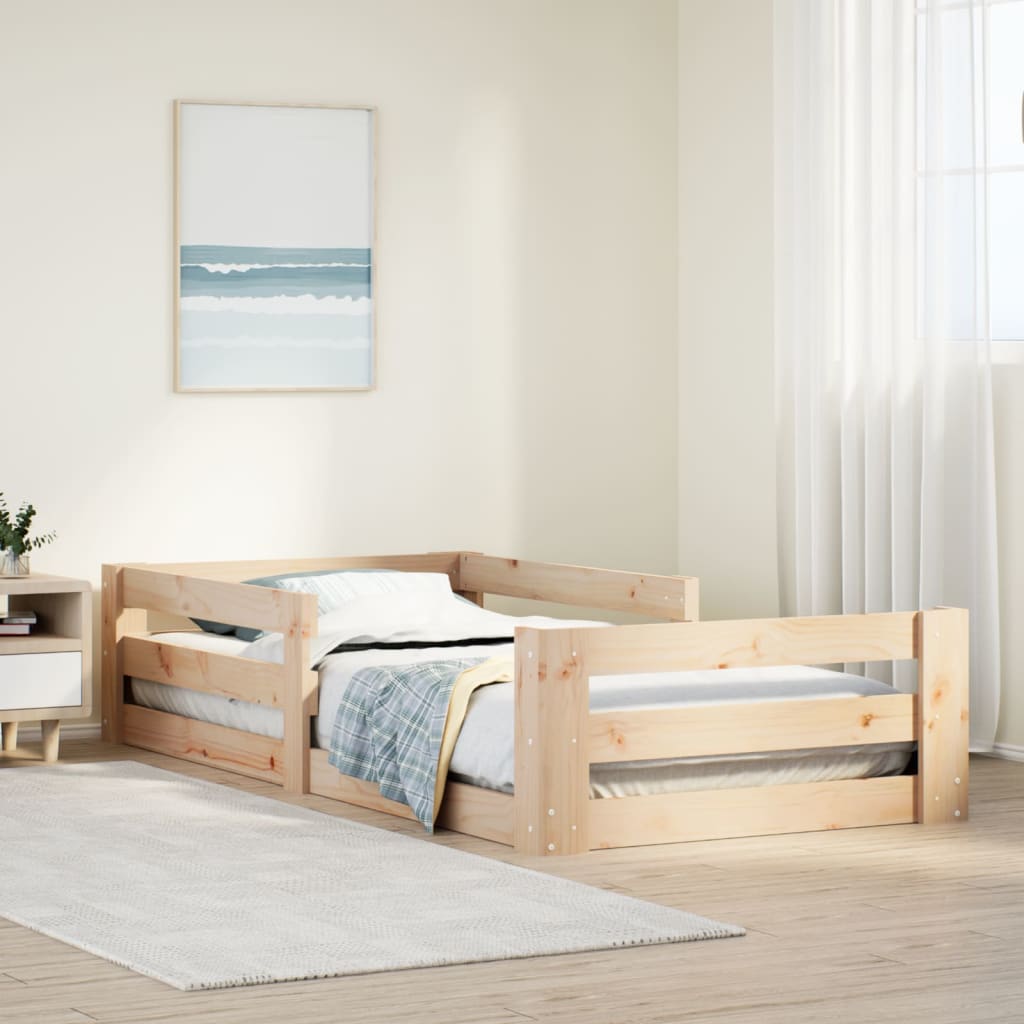 Bedframe zonder matras massief grenenhout 70x140 cm – afbeelding 1