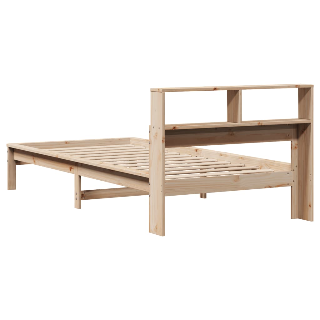 Bed met boekenkast zonder matras massief grenenhout 100x200 cm – afbeelding 6