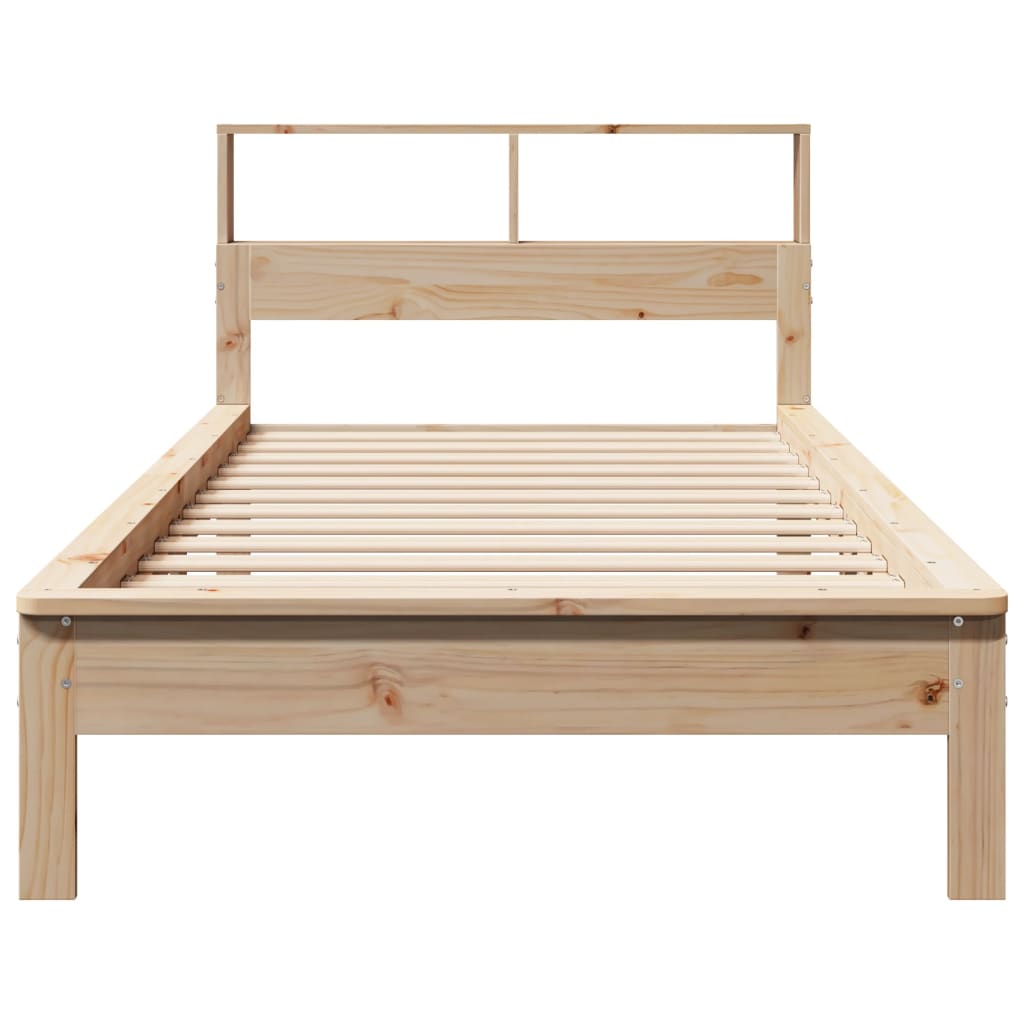 Bed met boekenkast zonder matras massief grenenhout 90x190 cm – afbeelding 4