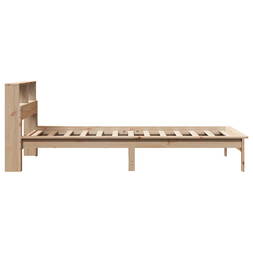Bed met boekenkast zonder matras massief grenenhout 90x190 cm – afbeelding 5