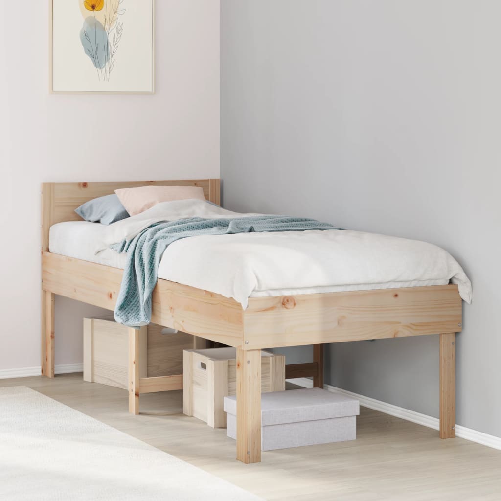 Bedframe zonder matras massief grenenhout 90x190 cm – afbeelding 1