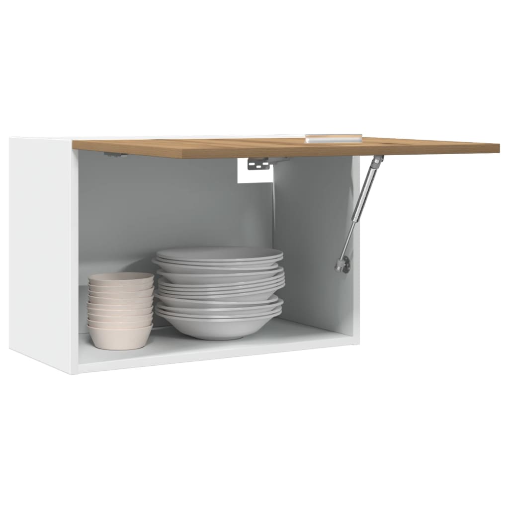 Bovenkast Lyon 60x31x40 cm bewerkt hout artisanaal eikenkleur