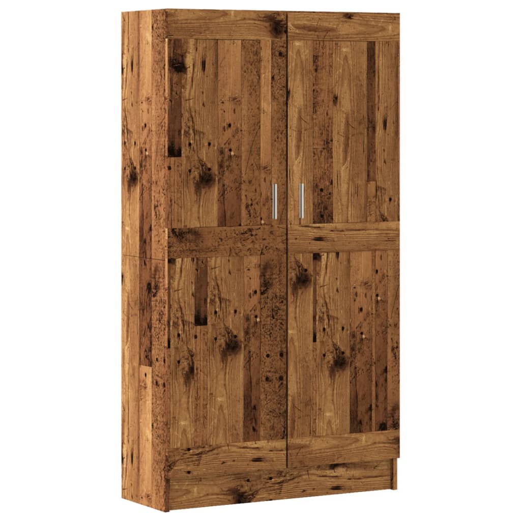 Boekenkast 82,5x30,5x150 cm bewerkt hout oud houtkleurig – afbeelding 2