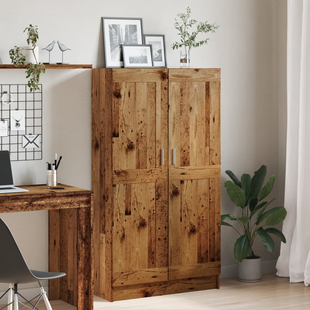 Boekenkast 82,5x30,5x150 cm bewerkt hout oud houtkleurig – afbeelding 3