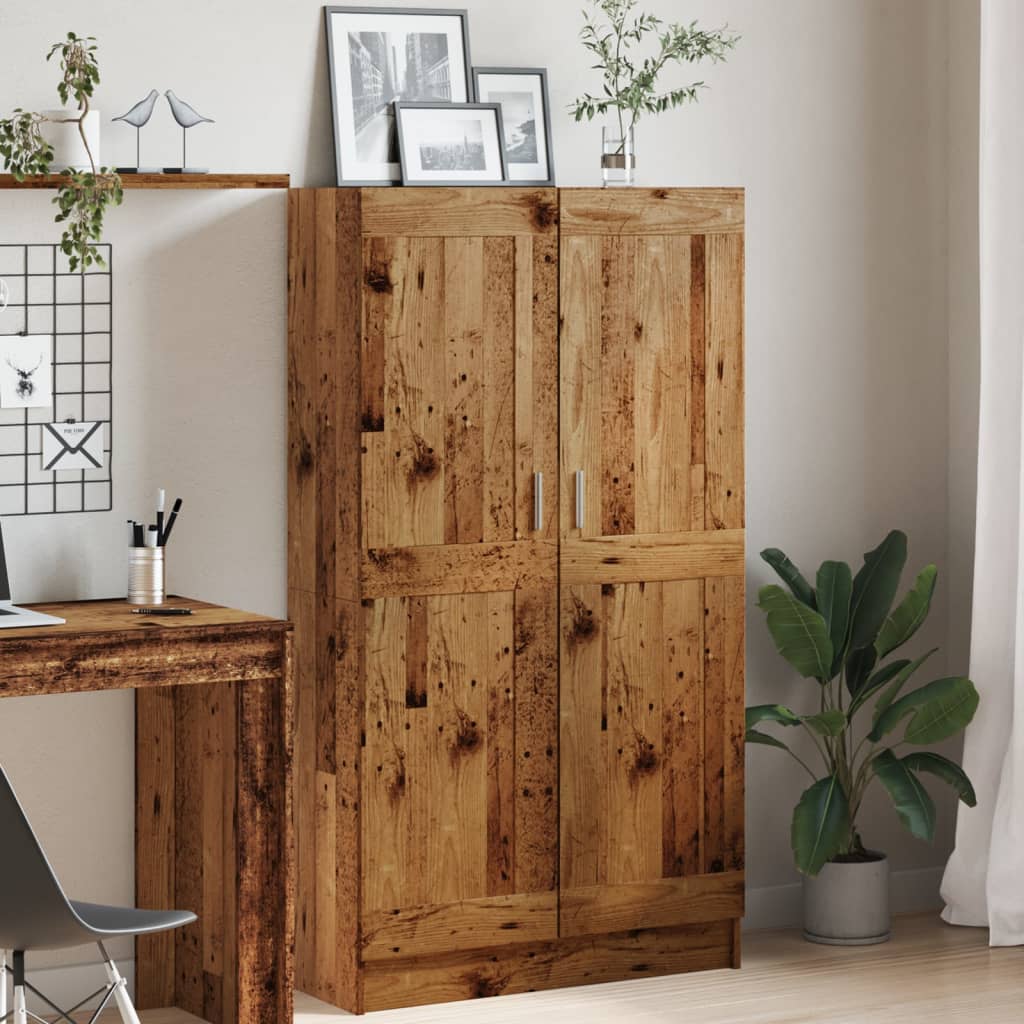 Boekenkast 82,5x30,5x150 cm bewerkt hout oud houtkleurig – afbeelding 4