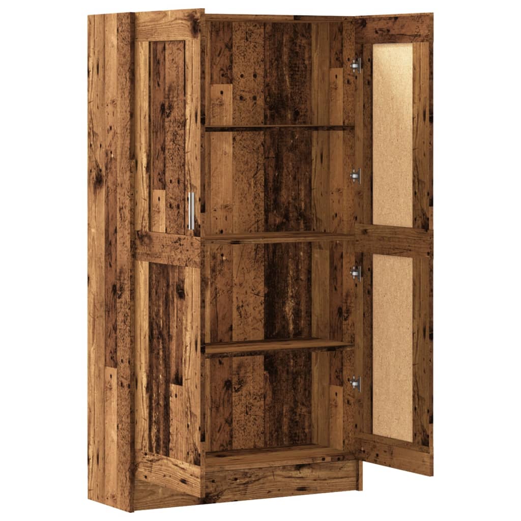 Boekenkast 82,5x30,5x150 cm bewerkt hout oud houtkleurig – afbeelding 8