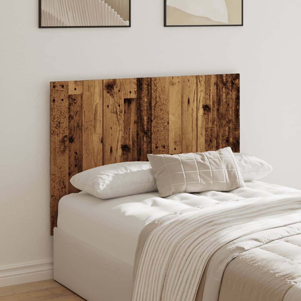 Hoofdeinde 120x1,5x80 cm bewerkt hout oud houtkleurig