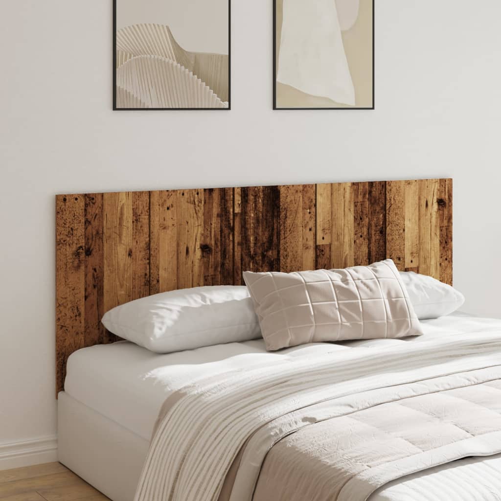 Hoofdeinde 200x1,5x80 cm bewerkt hout oud houtkleurig – afbeelding 1