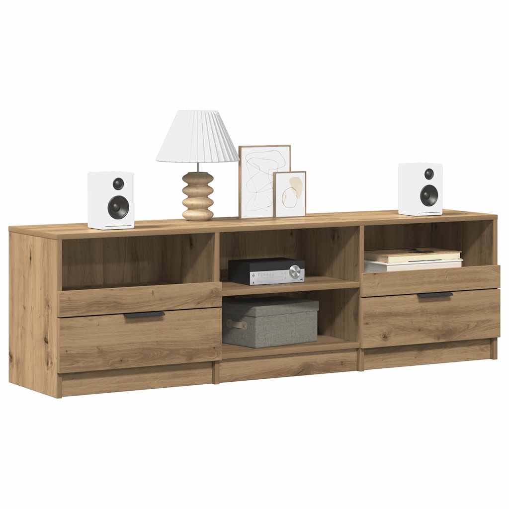 Tv-meubel 150x33,5x45 cm bewerkt hout artisanaal eikenkleur – afbeelding 3