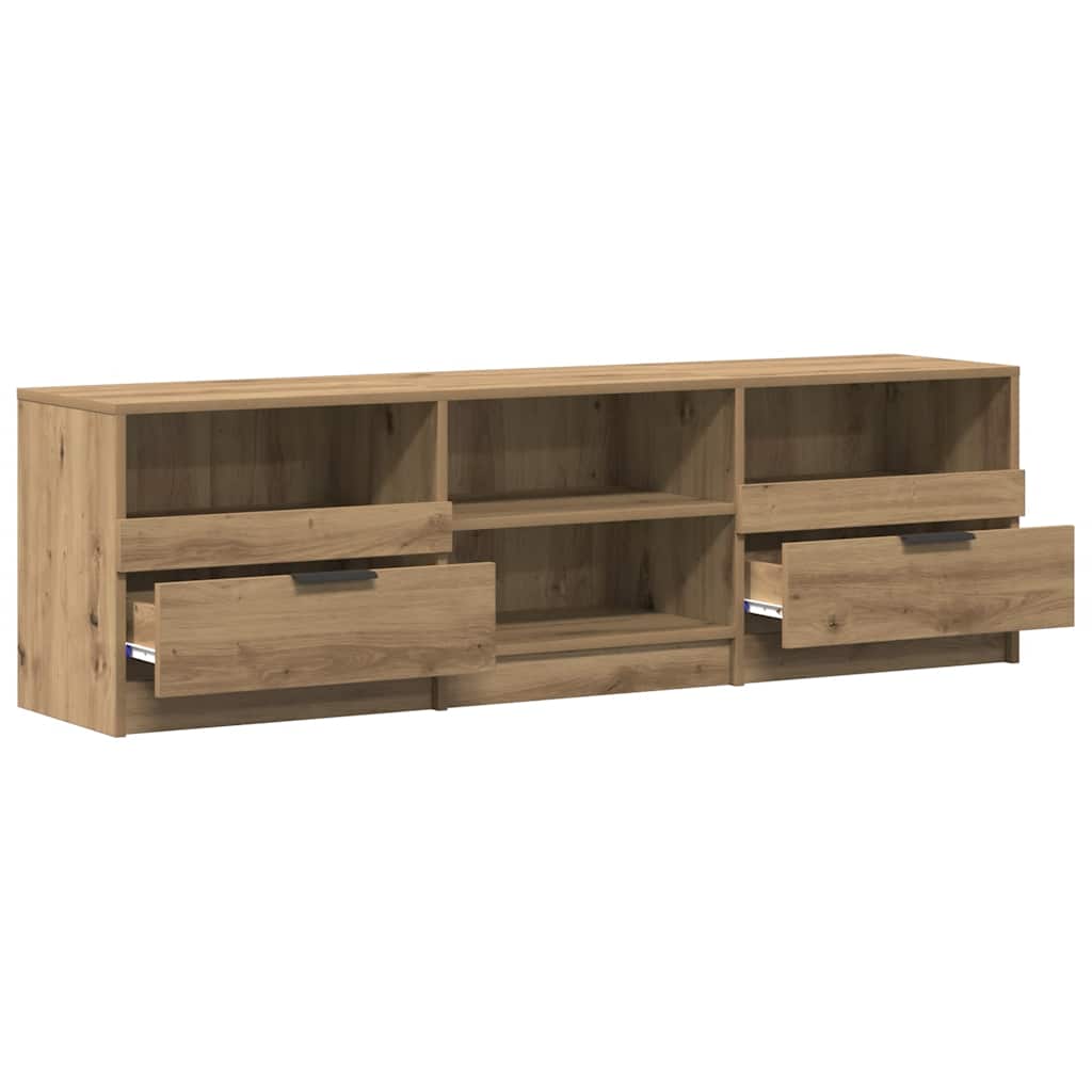 Tv-meubel 150x33,5x45 cm bewerkt hout artisanaal eikenkleur – afbeelding 4