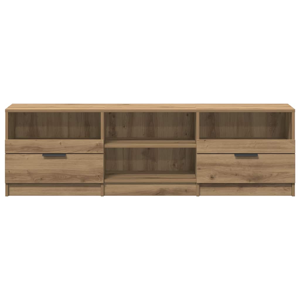Tv-meubel 150x33,5x45 cm bewerkt hout artisanaal eikenkleur – afbeelding 5