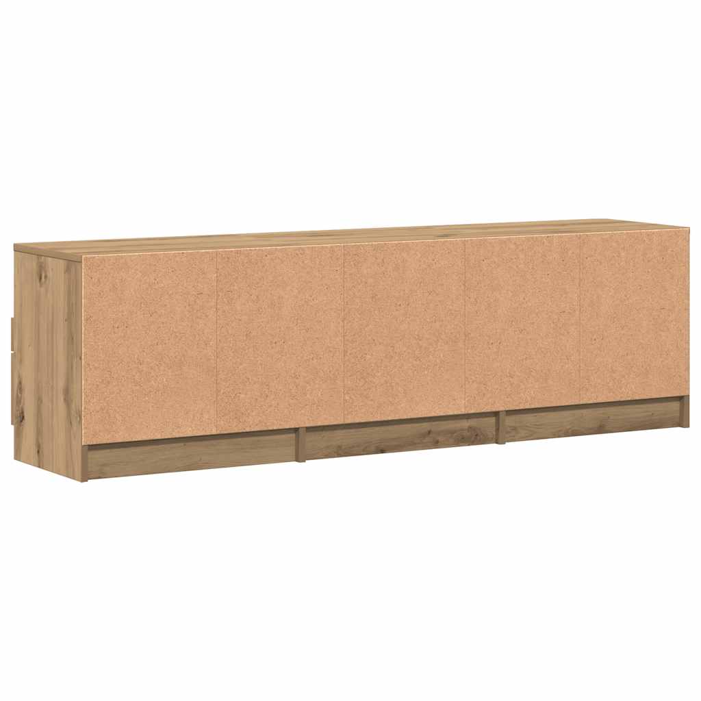 Tv-meubel 150x33,5x45 cm bewerkt hout artisanaal eikenkleur – afbeelding 7