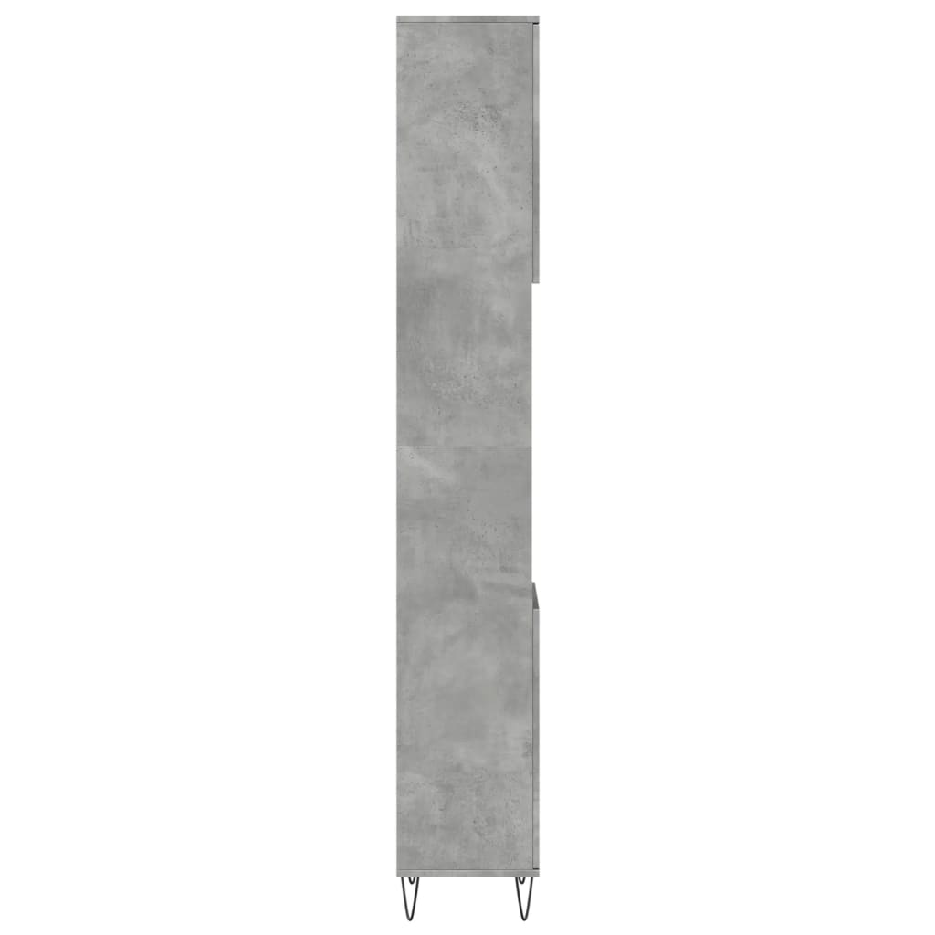 Badkamerkast 30x30x190 cm bewerkt hout betongrijs – afbeelding 5
