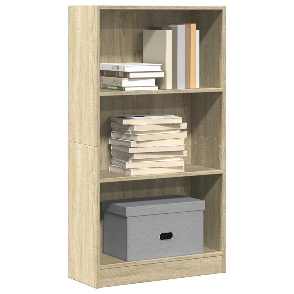 Boekenkast 60x24x109 cm bewerkt hout sonoma eikenkleurig – afbeelding 1